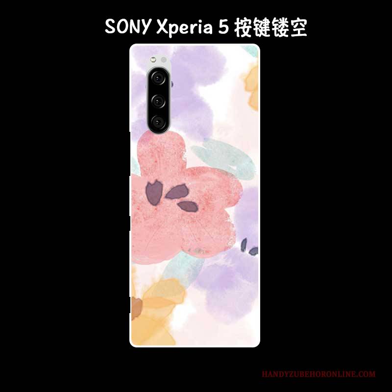 Hülle Sony Xperia 5 Silikon Kunst Handyhüllen, Case Sony Xperia 5 Retro Grün Anti-sturz