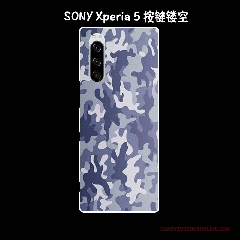 Hülle Sony Xperia 5 Silikon Kunst Handyhüllen, Case Sony Xperia 5 Retro Grün Anti-sturz