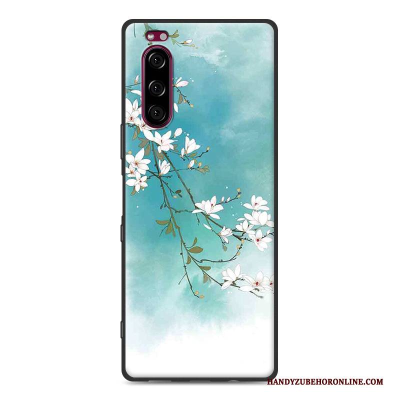 Hülle Sony Xperia 5 Silikon Trend Handyhüllen, Case Sony Xperia 5 Taschen Chinesische Art Rosa