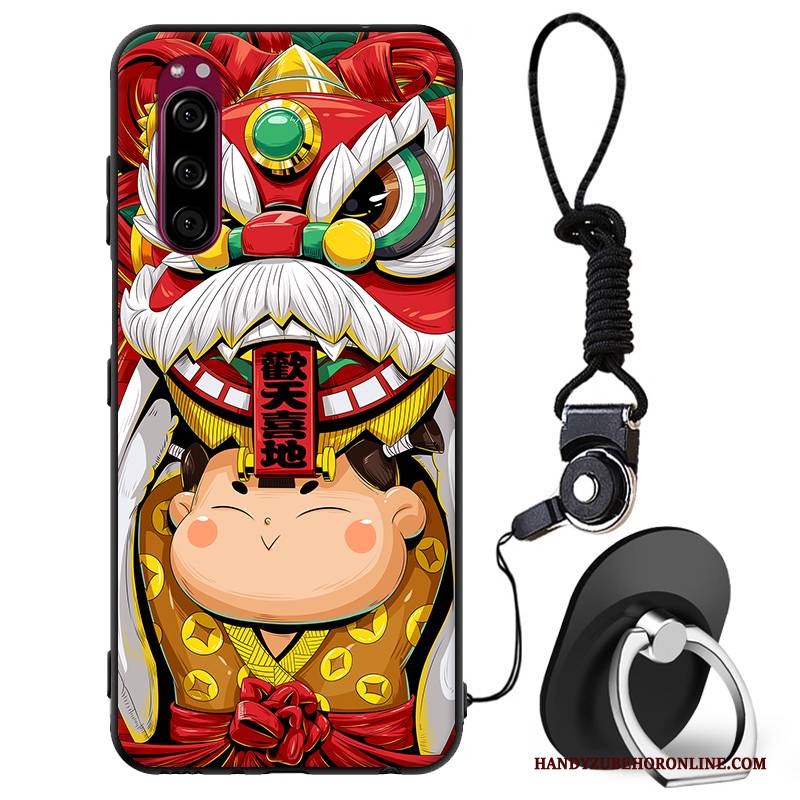 Hülle Sony Xperia 5 Taschen Chinesische Art Anti-sturz, Case Sony Xperia 5 Weiche Gelb Trend