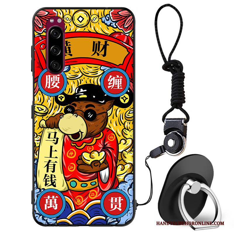 Hülle Sony Xperia 5 Taschen Chinesische Art Anti-sturz, Case Sony Xperia 5 Weiche Gelb Trend