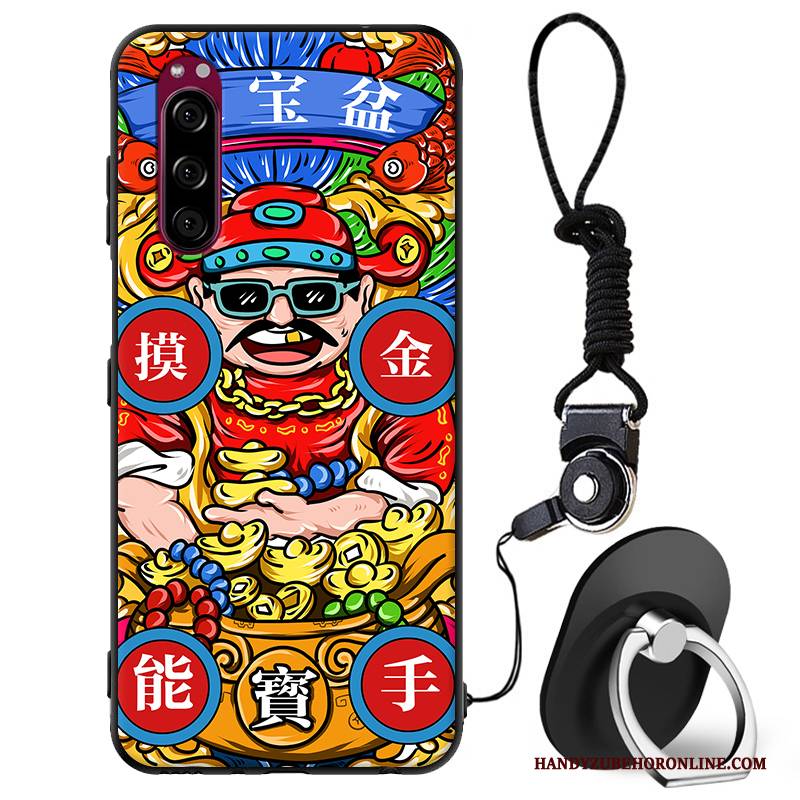 Hülle Sony Xperia 5 Taschen Chinesische Art Anti-sturz, Case Sony Xperia 5 Weiche Gelb Trend