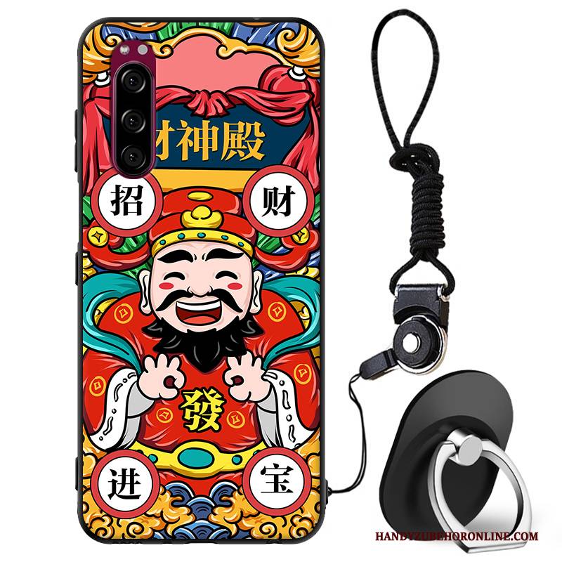 Hülle Sony Xperia 5 Taschen Chinesische Art Anti-sturz, Case Sony Xperia 5 Weiche Gelb Trend