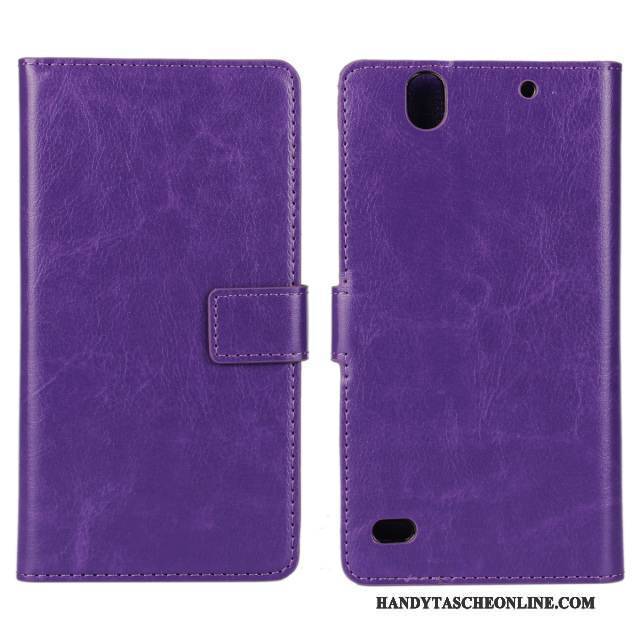 Hülle Sony Xperia C4 Lederhülle Schwarz Handyhüllen, Case Sony Xperia C4 Schutz Blau