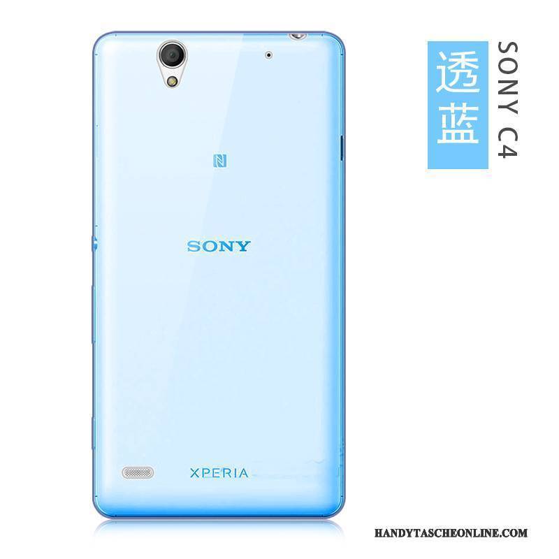 Hülle Sony Xperia C4 Weiche Groß Schlank, Case Sony Xperia C4 Silikon Hellblau Transparent