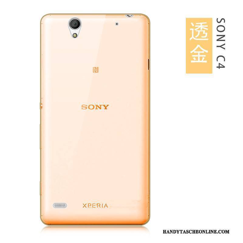 Hülle Sony Xperia C4 Weiche Groß Schlank, Case Sony Xperia C4 Silikon Hellblau Transparent