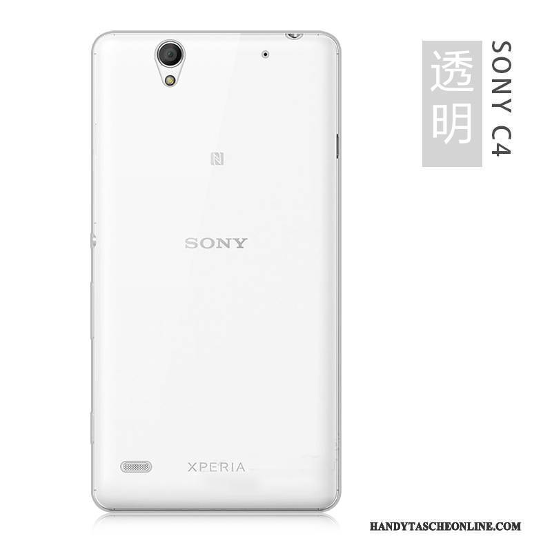 Hülle Sony Xperia C4 Weiche Groß Schlank, Case Sony Xperia C4 Silikon Hellblau Transparent