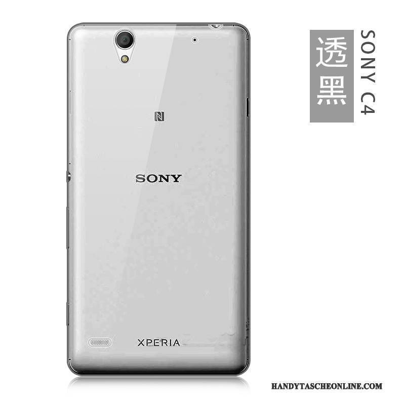 Hülle Sony Xperia C4 Weiche Groß Schlank, Case Sony Xperia C4 Silikon Hellblau Transparent