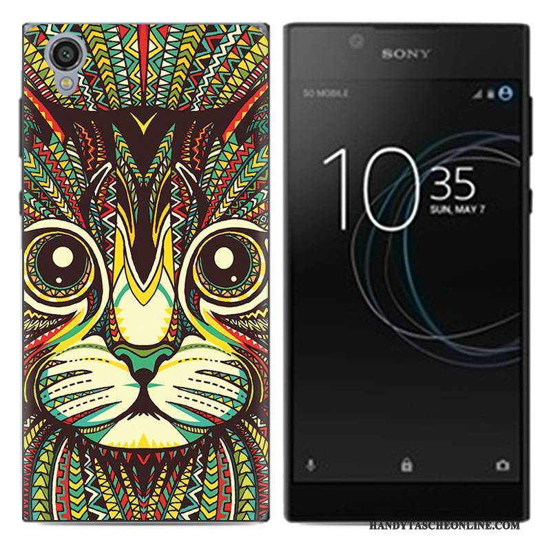 Hülle Sony Xperia L1 Kreativ Weiß Anti-sturz, Case Sony Xperia L1 Weiche Pu Handyhüllen