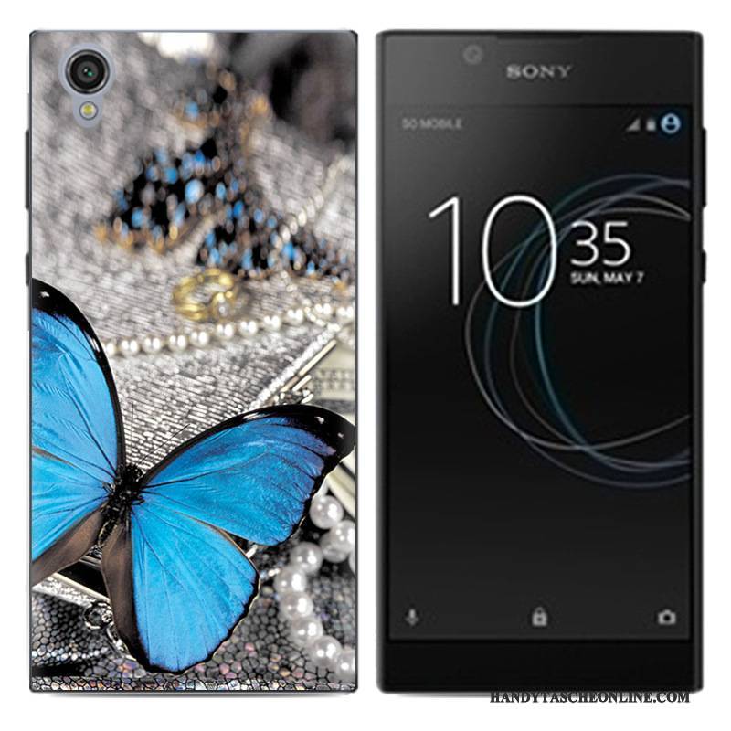 Hülle Sony Xperia L1 Kreativ Weiß Anti-sturz, Case Sony Xperia L1 Weiche Pu Handyhüllen