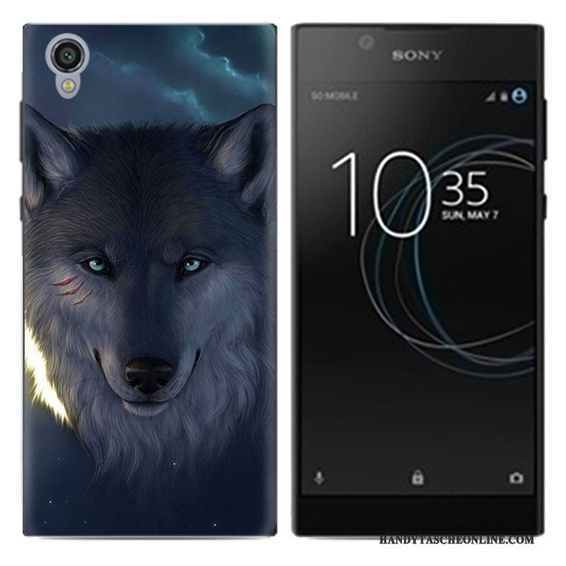 Hülle Sony Xperia L1 Kreativ Weiß Anti-sturz, Case Sony Xperia L1 Weiche Pu Handyhüllen