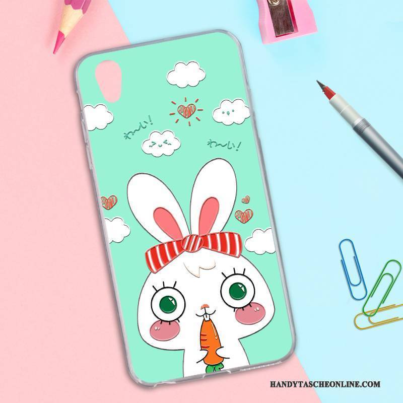 Hülle Sony Xperia L1 Prägung Nette Anti-sturz, Case Sony Xperia L1 Karikatur Schwer Kaninchen