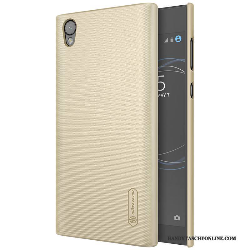 Hülle Sony Xperia L1 Schutz Handyhüllen Schwarz, Case Sony Xperia L1 Rutschfest Nubuck