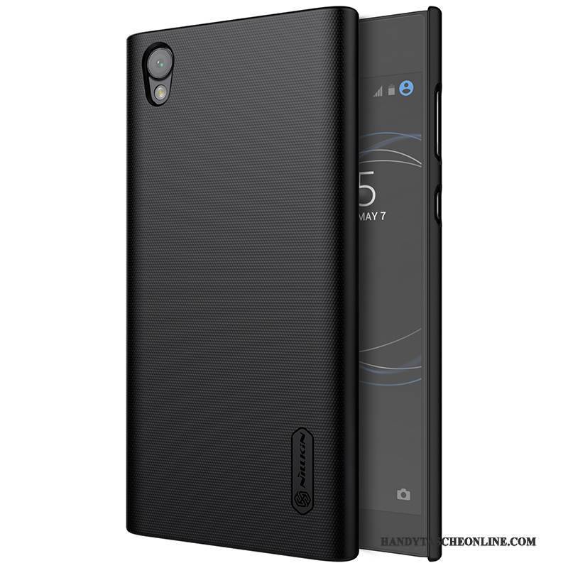 Hülle Sony Xperia L1 Schutz Handyhüllen Schwarz, Case Sony Xperia L1 Rutschfest Nubuck