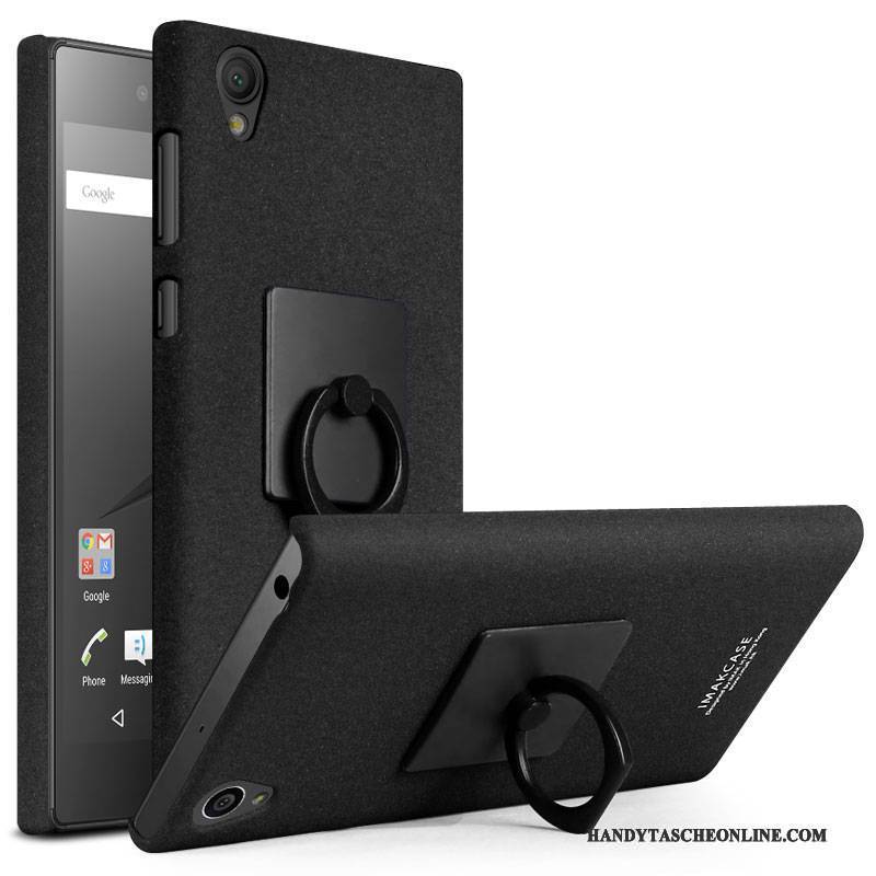 Hülle Sony Xperia L1 Schutz Ring Nubuck, Case Sony Xperia L1 Handyhüllen Weiß