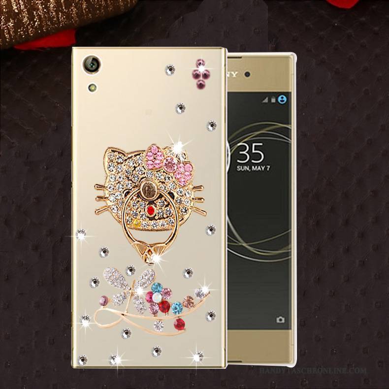 Hülle Sony Xperia L1 Strass Handyhüllen Anti-sturz, Case Sony Xperia L1 Silikon Rosa