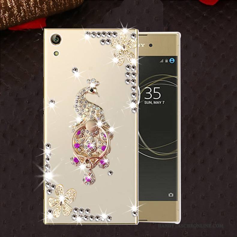 Hülle Sony Xperia L1 Strass Handyhüllen Anti-sturz, Case Sony Xperia L1 Silikon Rosa