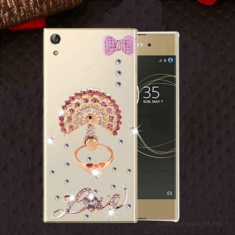 Hülle Sony Xperia L1 Strass Handyhüllen Anti-sturz, Case Sony Xperia L1 Silikon Rosa