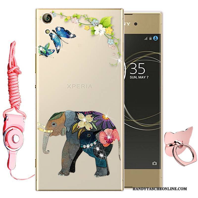 Hülle Sony Xperia L1 Weiche Handyhüllen Grün, Case Sony Xperia L1 Karikatur