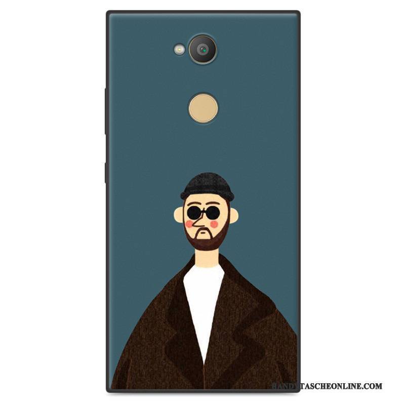 Hülle Sony Xperia L2 Schutz Gelb Handyhüllen, Case Sony Xperia L2 Taschen Nubuck Anti-sturz