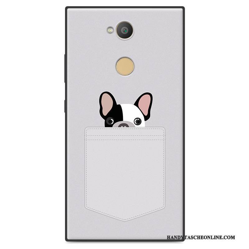 Hülle Sony Xperia L2 Schutz Nubuck Handyhüllen, Case Sony Xperia L2 Karikatur Trend Grün