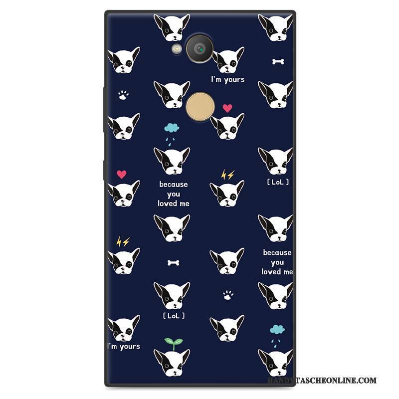 Hülle Sony Xperia L2 Schutz Nubuck Handyhüllen, Case Sony Xperia L2 Karikatur Trend Grün