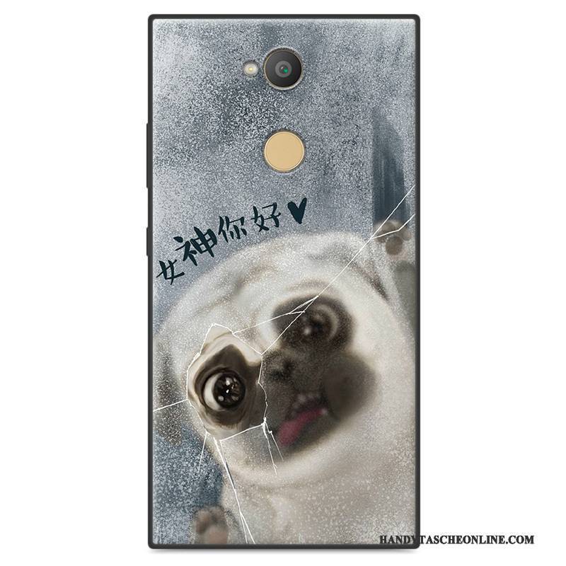 Hülle Sony Xperia L2 Schutz Nubuck Handyhüllen, Case Sony Xperia L2 Karikatur Trend Grün