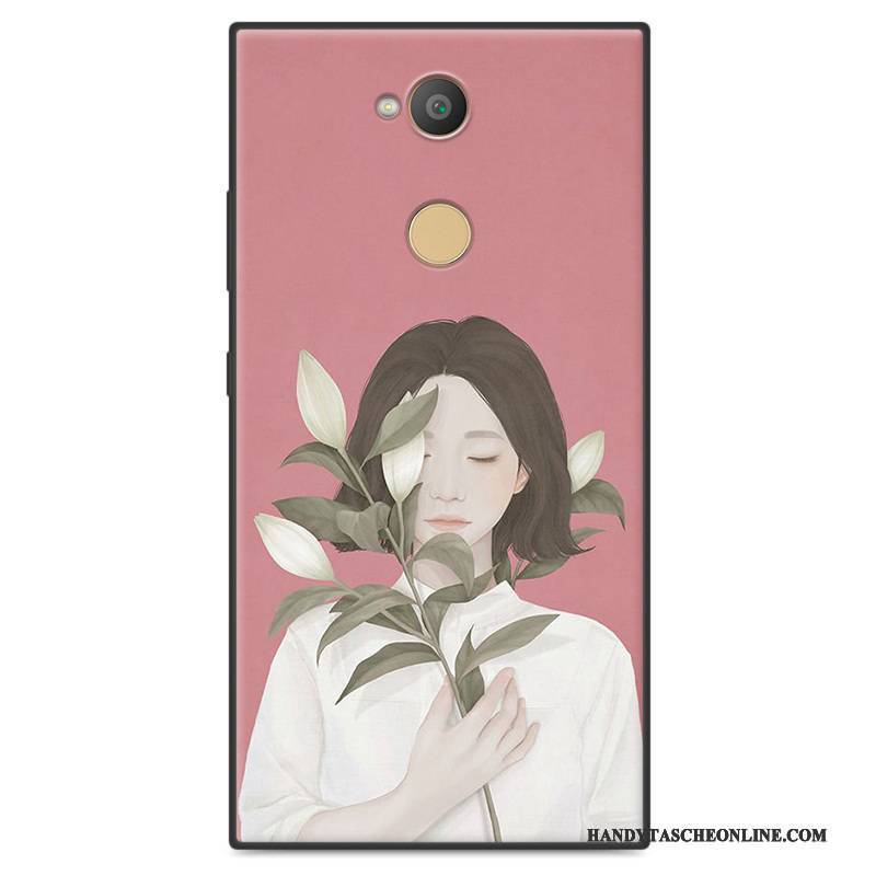 Hülle Sony Xperia L2 Weiche Rosa Kunst, Case Sony Xperia L2 Silikon Handyhüllen Anti-sturz