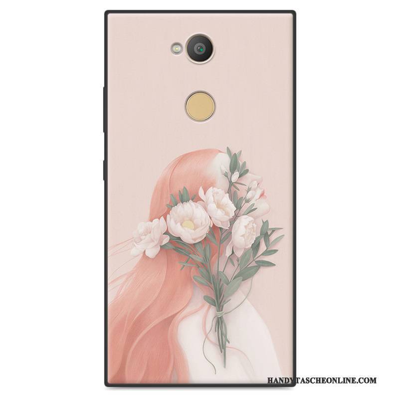 Hülle Sony Xperia L2 Weiche Rosa Kunst, Case Sony Xperia L2 Silikon Handyhüllen Anti-sturz