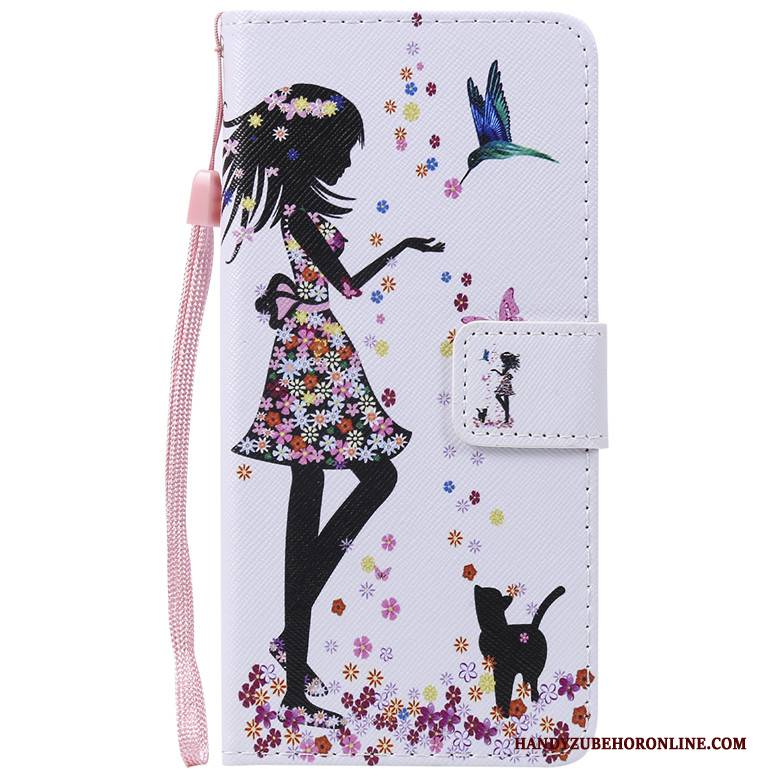 Hülle Sony Xperia L3 Karikatur Weiß Handyhüllen, Case Sony Xperia L3 Lederhülle