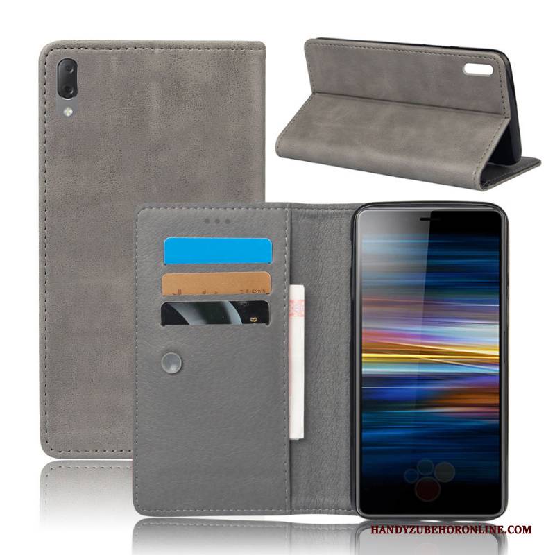 Hülle Sony Xperia L3 Taschen Handyhüllen Qualität, Case Sony Xperia L3 Schutz Rot