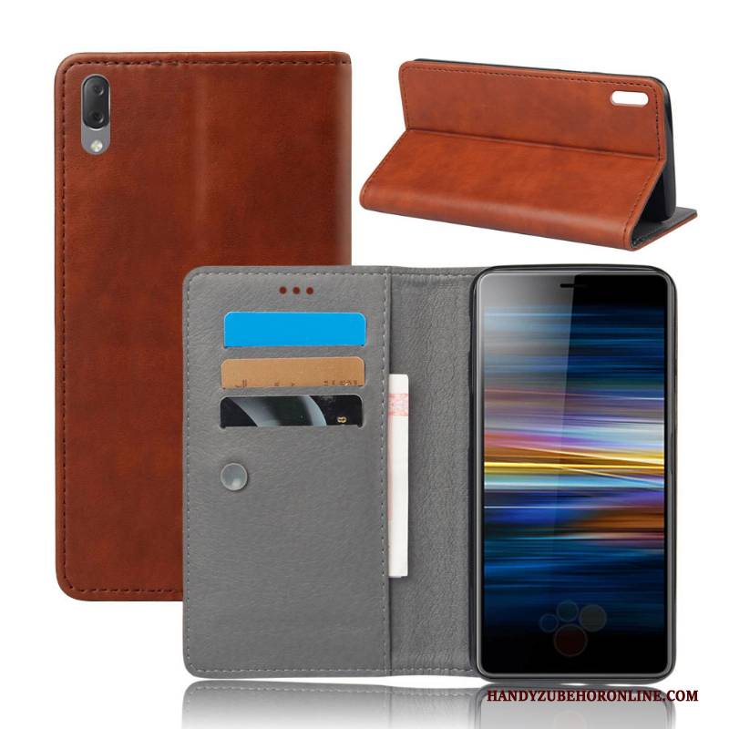 Hülle Sony Xperia L3 Taschen Handyhüllen Qualität, Case Sony Xperia L3 Schutz Rot