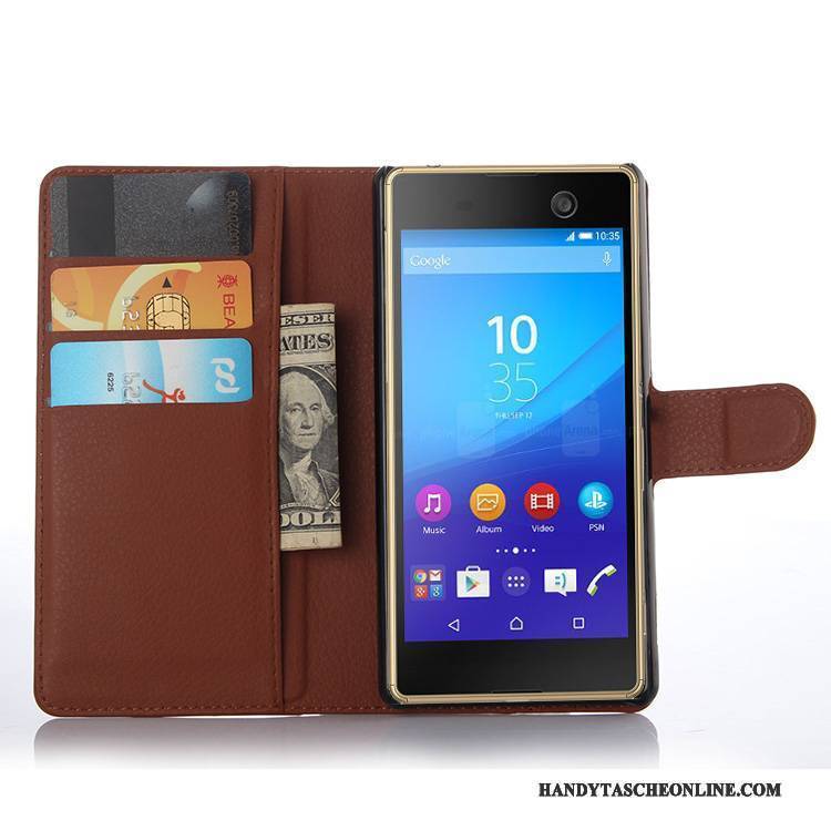 Hülle Sony Xperia M5 Dual Lederhülle Handyhüllen, Case Sony Xperia M5 Dual Schutz