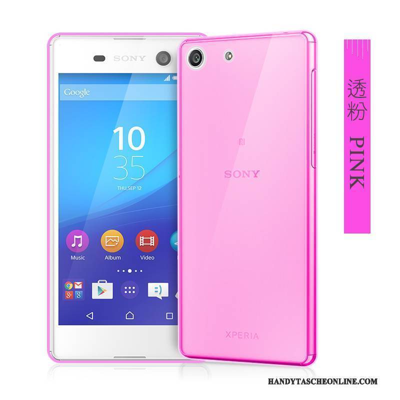 Hülle Sony Xperia M5 Dual Silikon Handyhüllen Groß, Case Sony Xperia M5 Dual Weiche Transparent Rosa