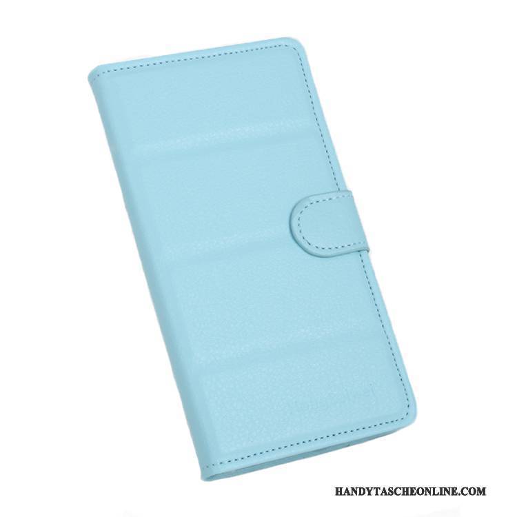 Hülle Sony Xperia T2 Folio Anti-sturz Hellblau, Case Sony Xperia T2 Lederhülle Muster Litchi