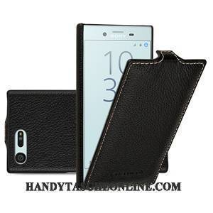 Hülle Sony Xperia X Compact Leder Handyhüllen Gelb, Case Sony Xperia X Compact Lederhülle