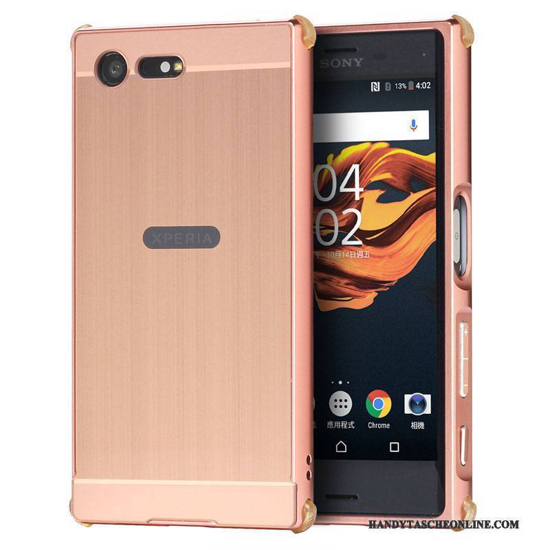 Hülle Sony Xperia X Compact Metall Anti-sturz Gold, Case Sony Xperia X Compact Schutz Grenze Handyhüllen