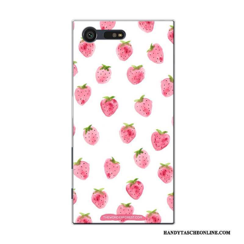 Hülle Sony Xperia X Compact Taschen Handyhüllen Frisch, Case Sony Xperia X Compact Silikon Frucht Rosa