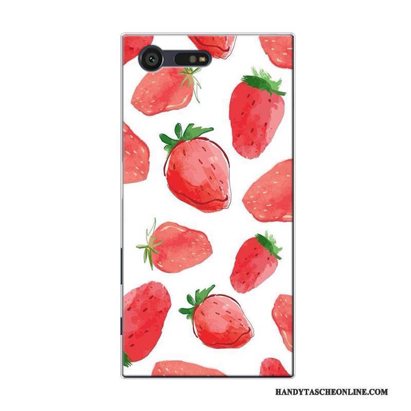 Hülle Sony Xperia X Compact Taschen Handyhüllen Frisch, Case Sony Xperia X Compact Silikon Frucht Rosa