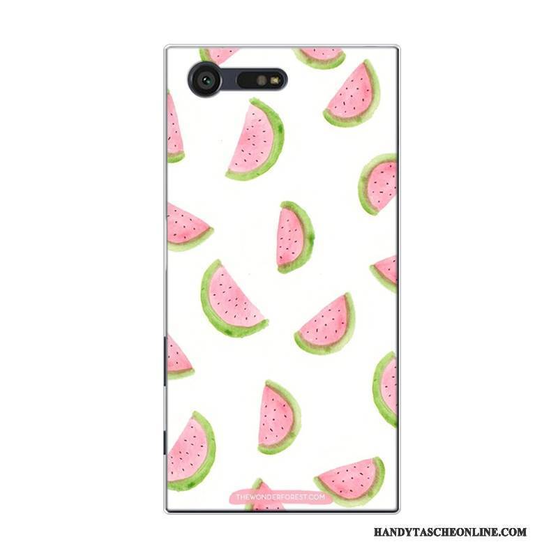 Hülle Sony Xperia X Compact Taschen Handyhüllen Frisch, Case Sony Xperia X Compact Silikon Frucht Rosa