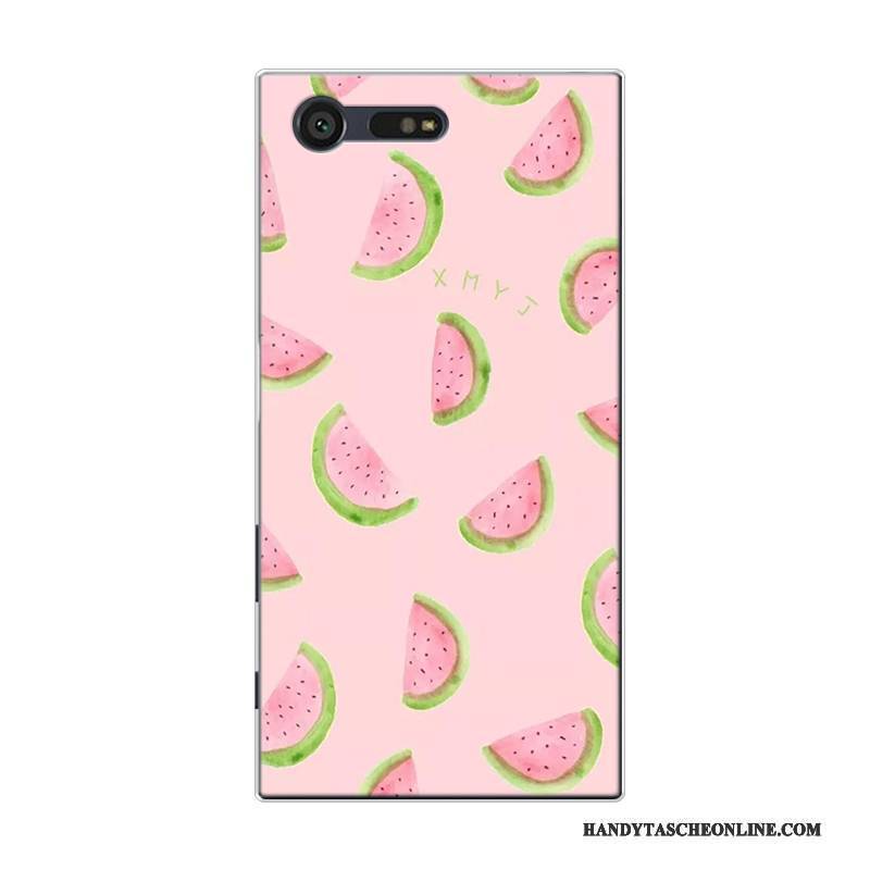 Hülle Sony Xperia X Compact Taschen Handyhüllen Frisch, Case Sony Xperia X Compact Silikon Frucht Rosa