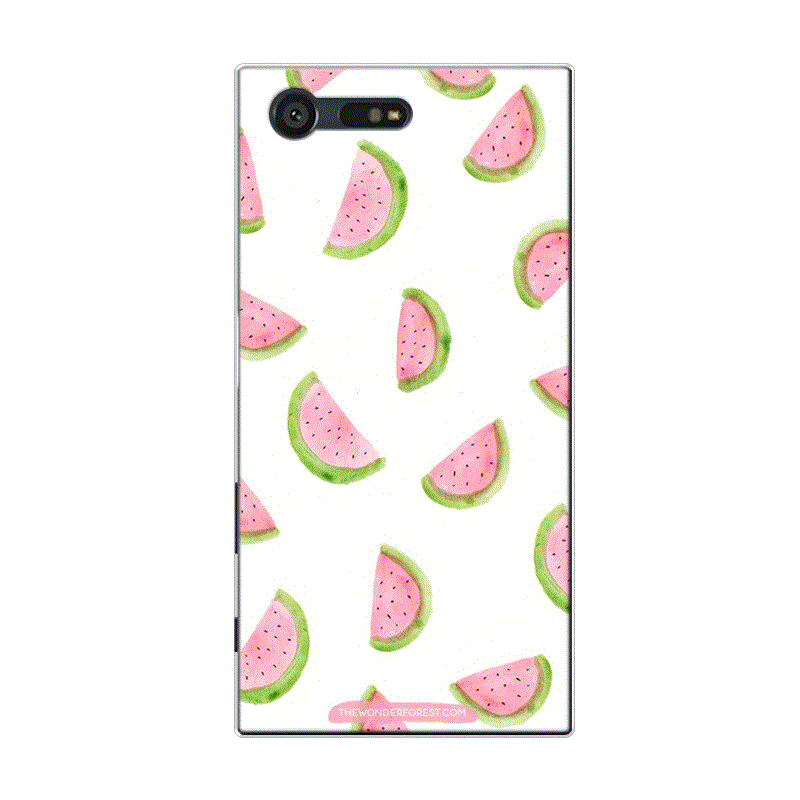 Hülle Sony Xperia X Compact Taschen Wassermelone Frucht, Case Sony Xperia X Compact Silikon Grün Frisch