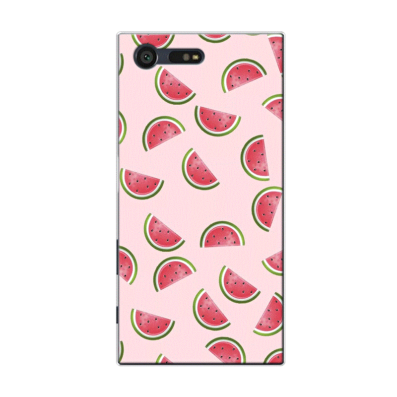 Hülle Sony Xperia X Compact Taschen Wassermelone Frucht, Case Sony Xperia X Compact Silikon Grün Frisch