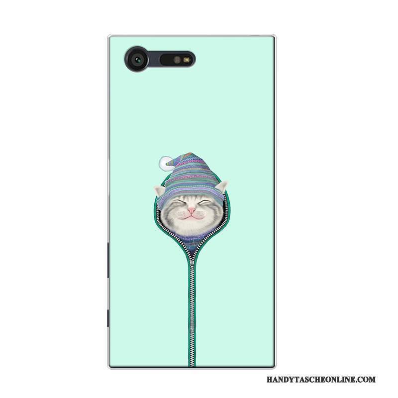 Hülle Sony Xperia X Compact Weiche Schwer Grün, Case Sony Xperia X Compact Schutz Transparent Anti-sturz