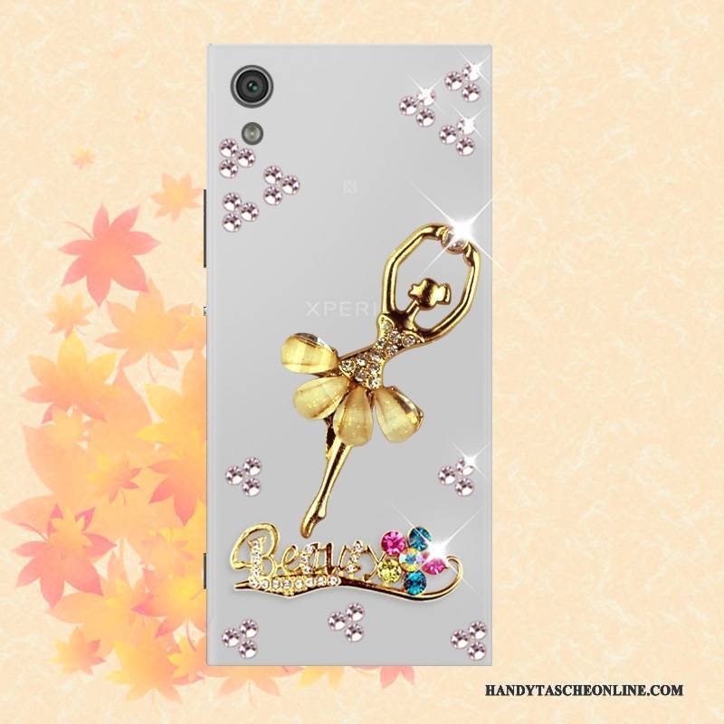 Hülle Sony Xperia X Karikatur Gold Handyhüllen, Case Sony Xperia X Schutz Anti-sturz Transparent