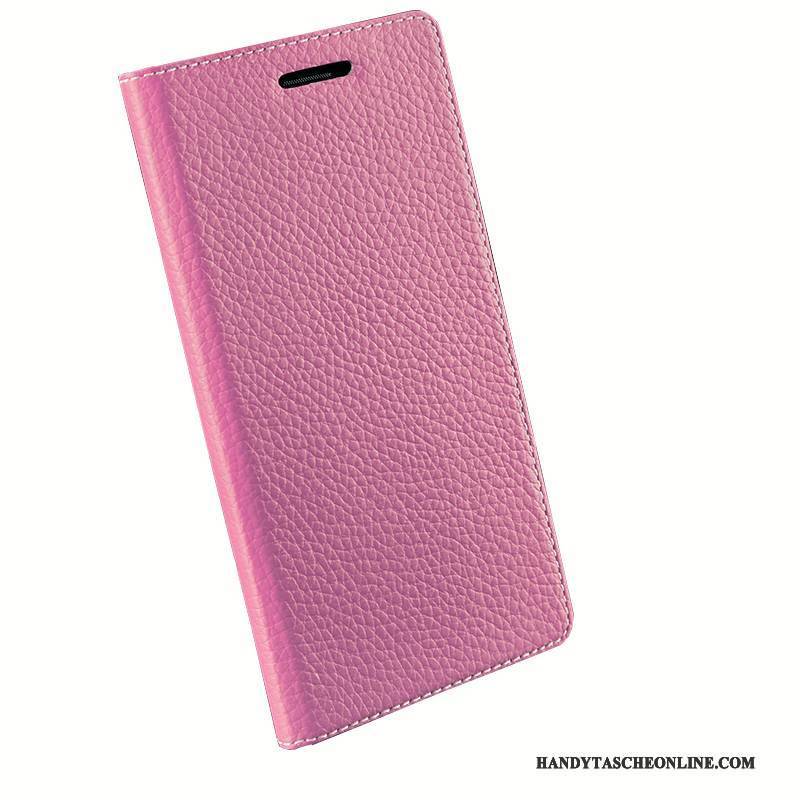 Hülle Sony Xperia X Lederhülle Handyhüllen Rosa, Case Sony Xperia X Leder