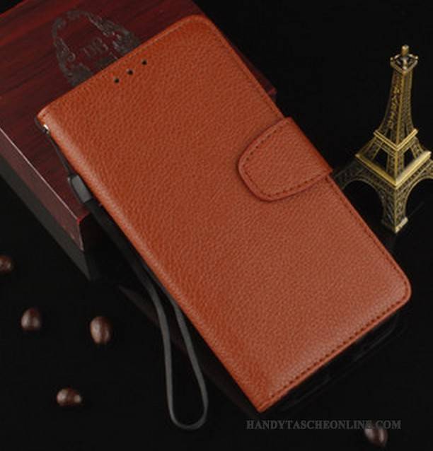 Hülle Sony Xperia X Taschen Rot Handyhüllen, Case Sony Xperia X Lederhülle