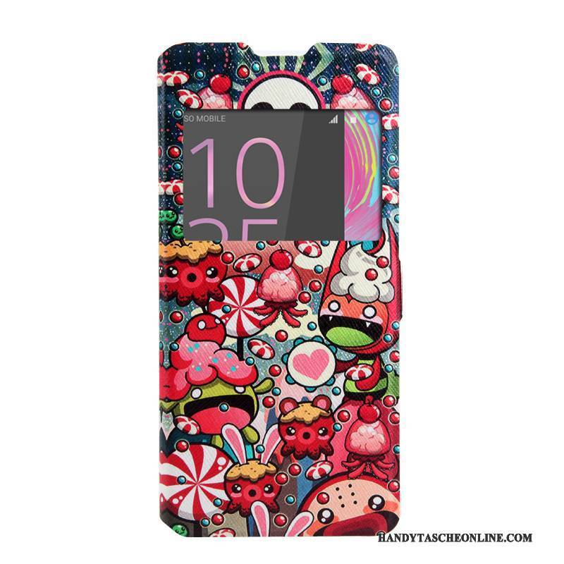 Hülle Sony Xperia Xa Karikatur Rosa Windows, Case Sony Xperia Xa Schutz