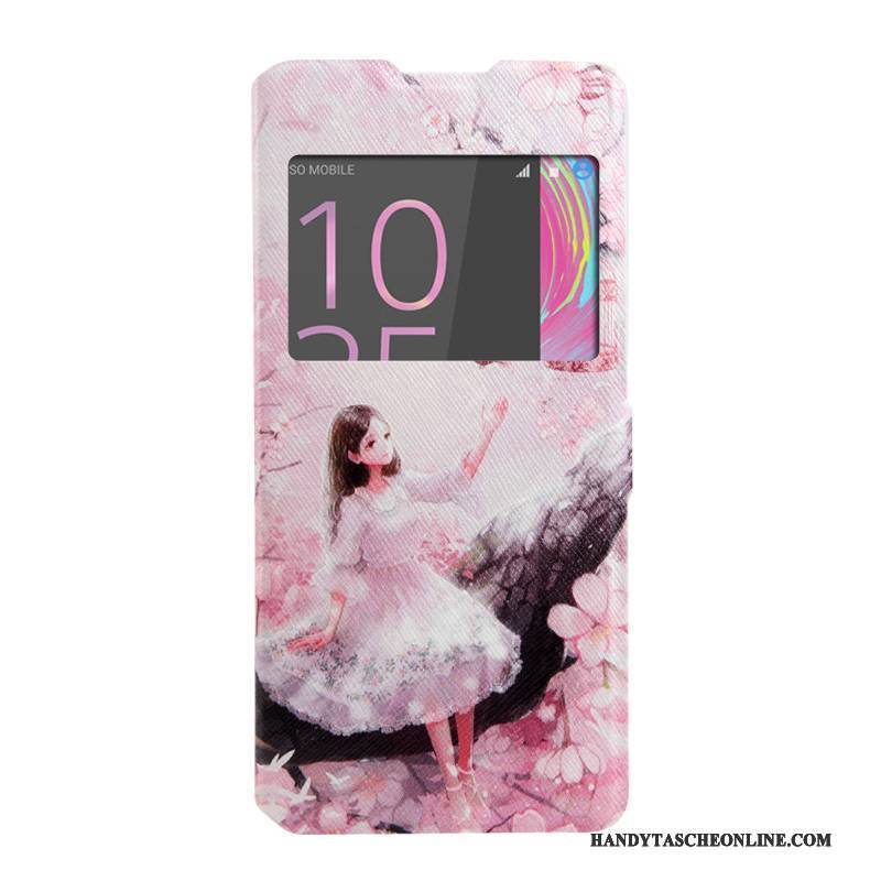 Hülle Sony Xperia Xa Karikatur Rosa Windows, Case Sony Xperia Xa Schutz