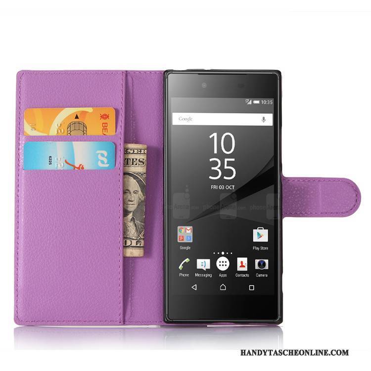 Hülle Sony Xperia Xa1 Geldbörse Rosa Handyhüllen, Case Sony Xperia Xa1 Lederhülle